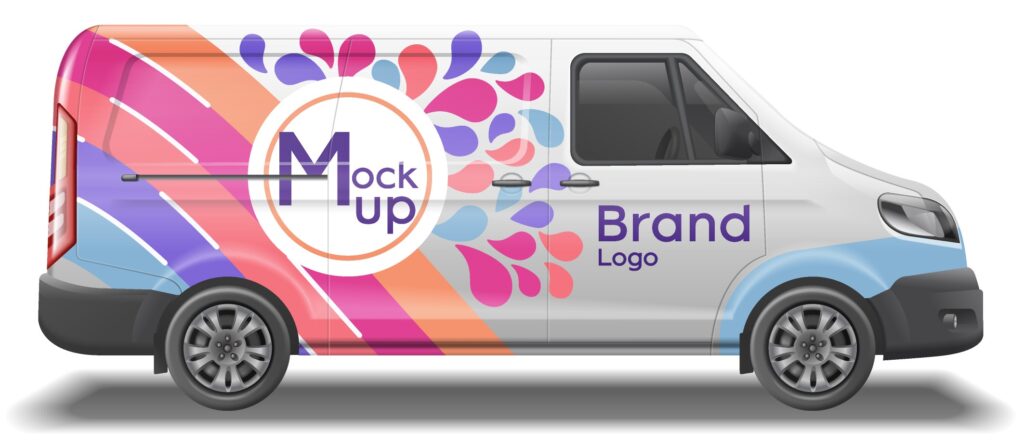 custom wrap livery op bedrijfsauto bedrijfsbus