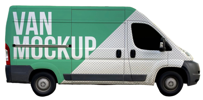 custom wrap livery op bedrijfsauto bedrijfsbus belettering