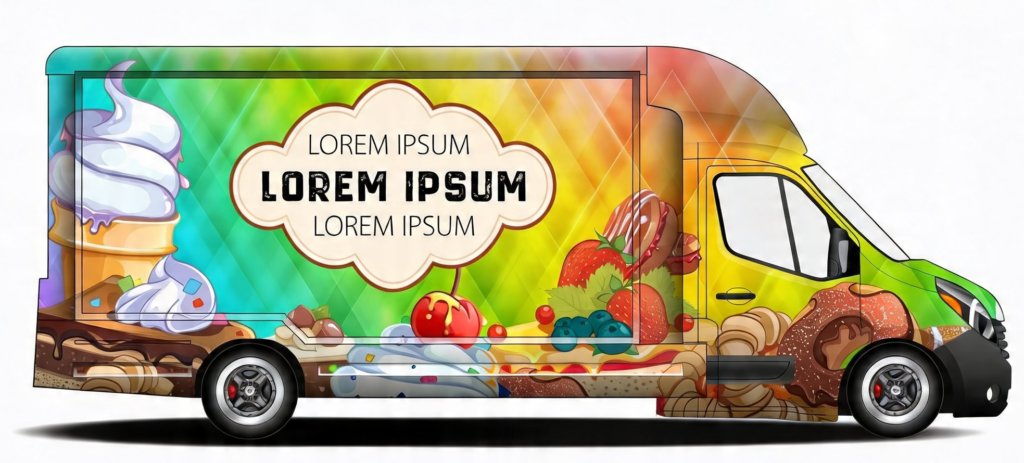 custom wrap livery op bedrijfsauto bedrijfsbus